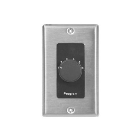 Lowell CS6-DSB 6-Source Program Selector Switch Stainless Steel/Black Single Unit