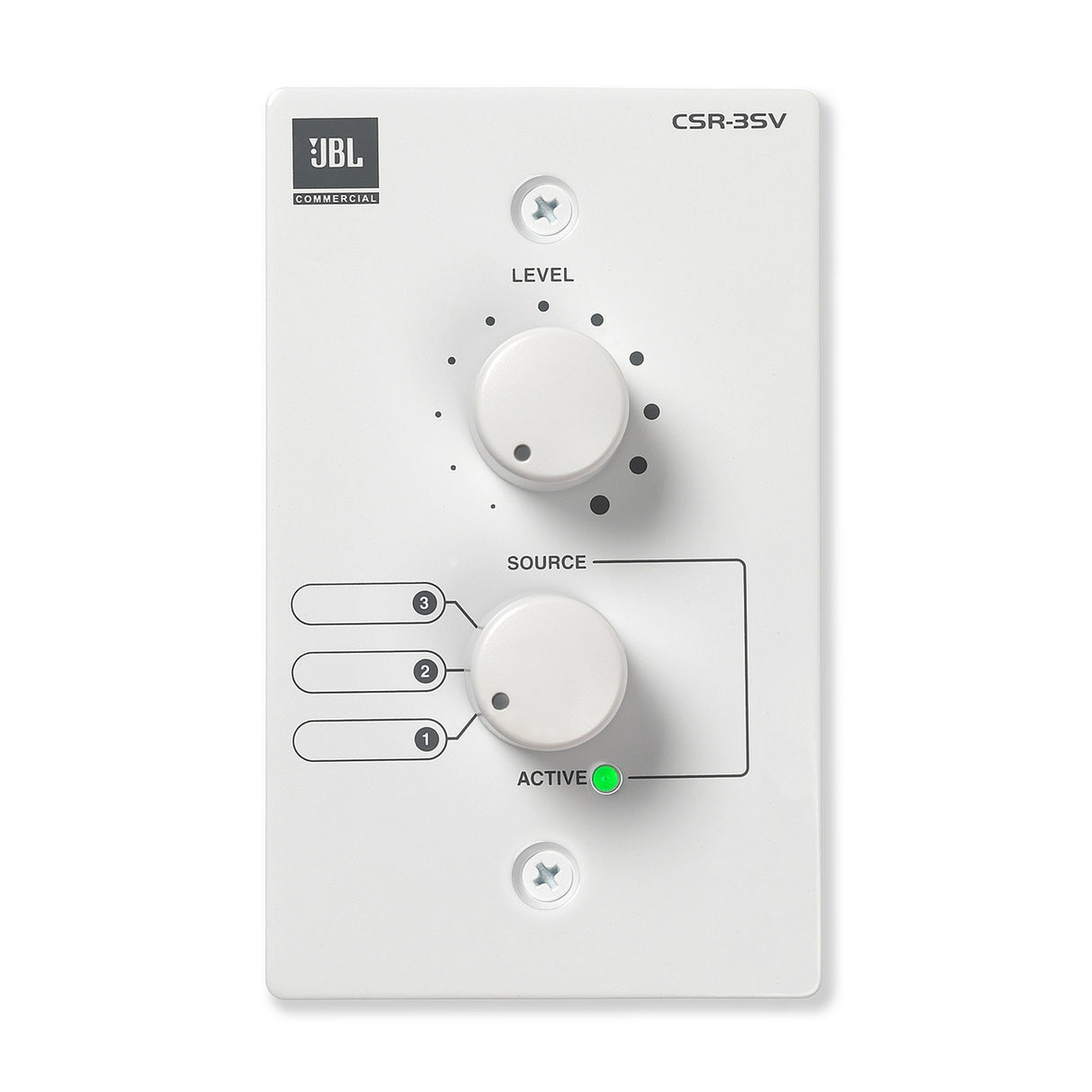 JBL CSR-3SV WHT CSR Series Wall Mount Remote Control for CSM Mixer White