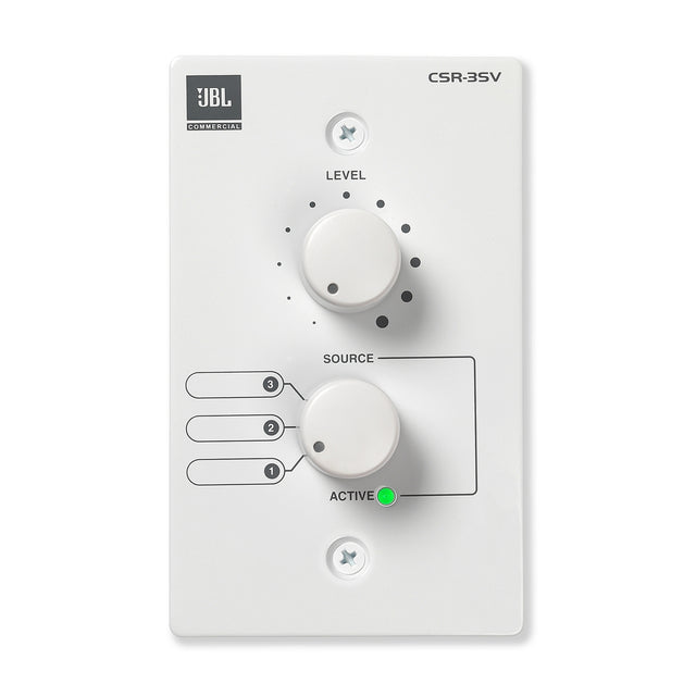 JBL CSR-3SV WHT CSR Series Wall Mount Remote Control for CSM Mixer White