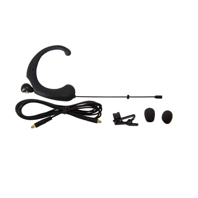 Que Audio DA12 DL Single Ear Headworn Omnidirectional Microphone Black Petite