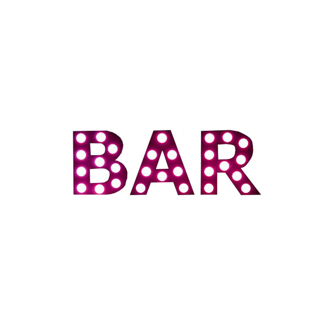 Eliminator Lighting Decor Bar Mini 24-Inch Tall White Exterior RGBW LED Letters