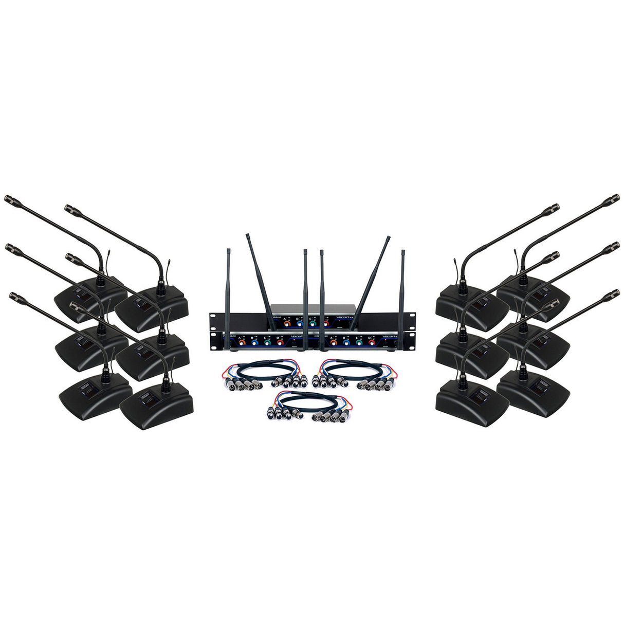 VocoPro DIGITAL-CONF-12 12-Channel UHF Wireless Conference Microphone System