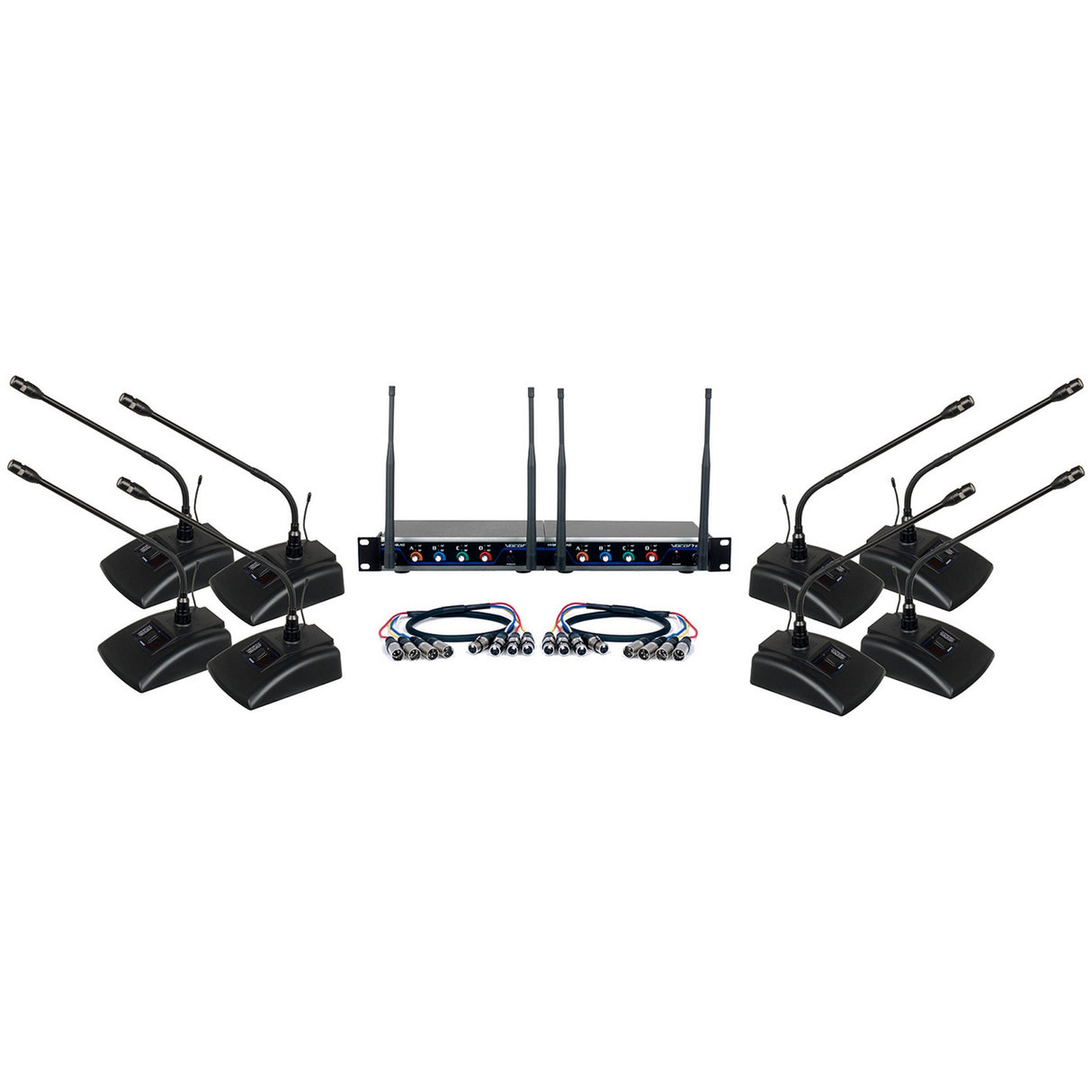 VocoPro DIGITAL-CONF-8 8-Channel UHF Wireless Conference Microphone System