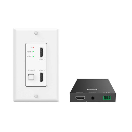 DigitaLinx DL-2H-WPKT-H2 2 Input 4K Auto Switching HDMI Wall Plate Extension Kit