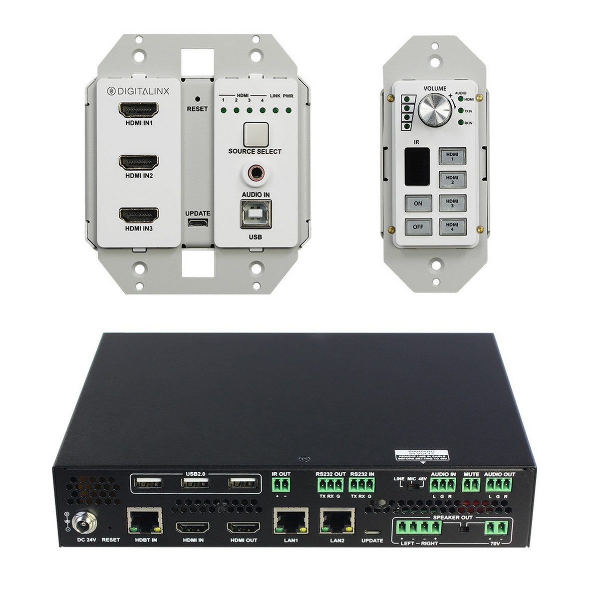 DigitaLinx DL-ARK-4HC 4K 10.2 4 x 1 HDBaseT Advanced Room Kit