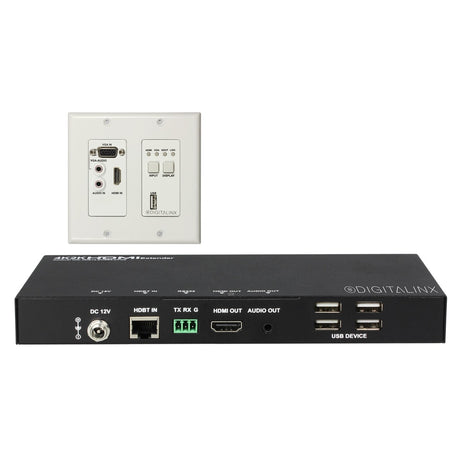 DigitaLinx DL-HDBT2-WP-KIT 4K 10.2G HDMI VGA and USB 2.0 Wall Plate Extender Set