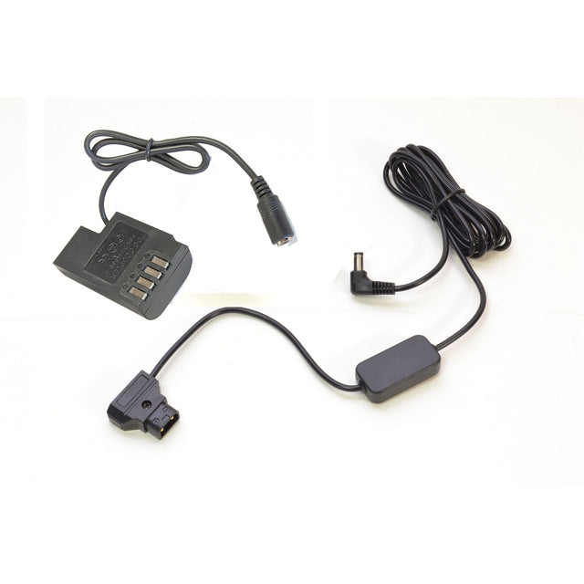 Bescor DMWBLF19DTAP Panasonic Style Battery Coupler and D-Tap Adapter Kit