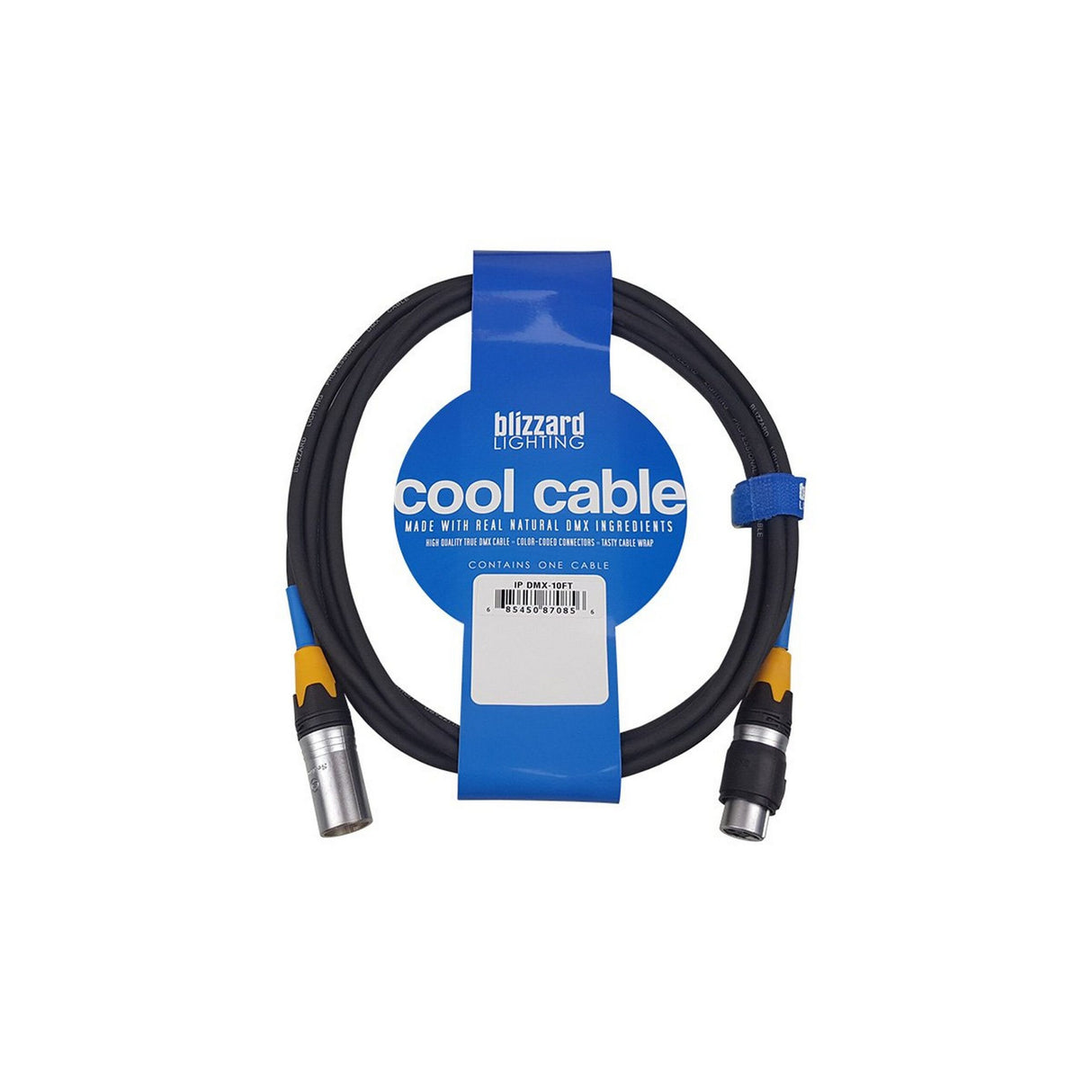 Blizzard Lighting DMX-IP-10Q Weatherproof 3-Pin XLR Male to XLR Female DMX Cable 10-Feet