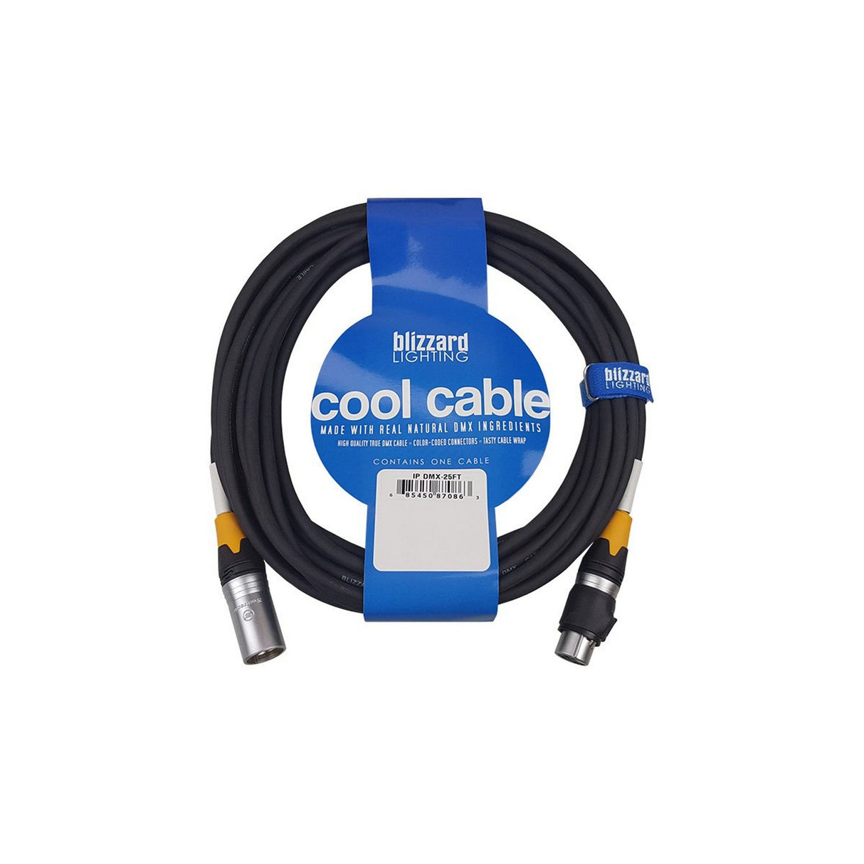 Blizzard Lighting DMX-IP-25Q Weatherproof 3-Pin XLR Male to XLR Female DMX Cable 25-Feet