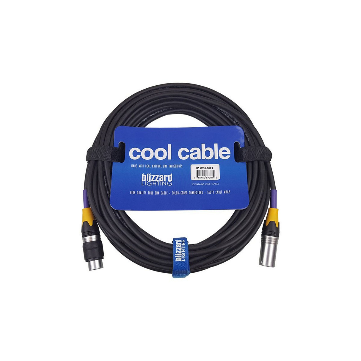 Blizzard Lighting DMX-IP-50Q Weatherproof 3-Pin XLR Male to XLR Female DMX Cable 50-Feet