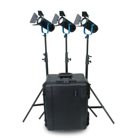 Dracast DRBPLK3600BH Boltray Plus Series LED600 Bi-Color 3 Light Kit with Dual NP-F Battery Plates and Injection Molded