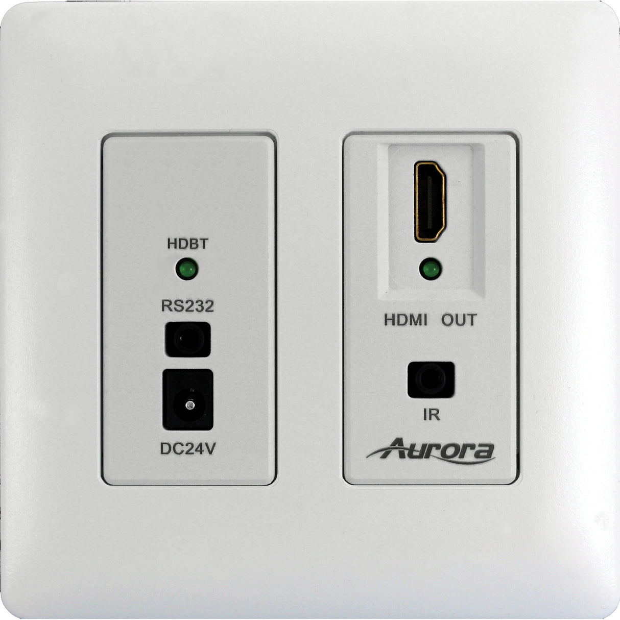 Aurora DXW-2-RX1-W 4K HDMI HDBaseT Wall Plate Receiver White