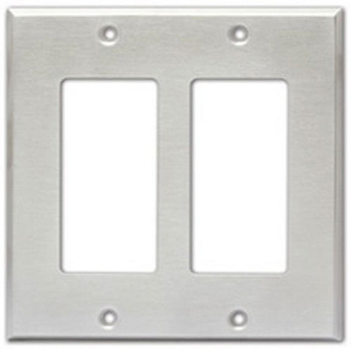RDL CP-2S Double Cover Plate Compatible with Decora Style Products Stainless Steel