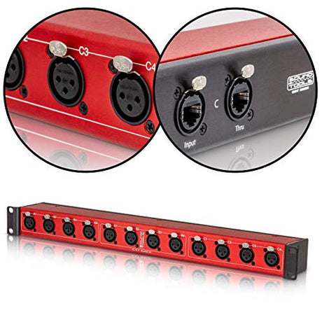 SoundTools CAT Rack Female XLR to etherCON Rackmount Unit 3 x 4 Channel