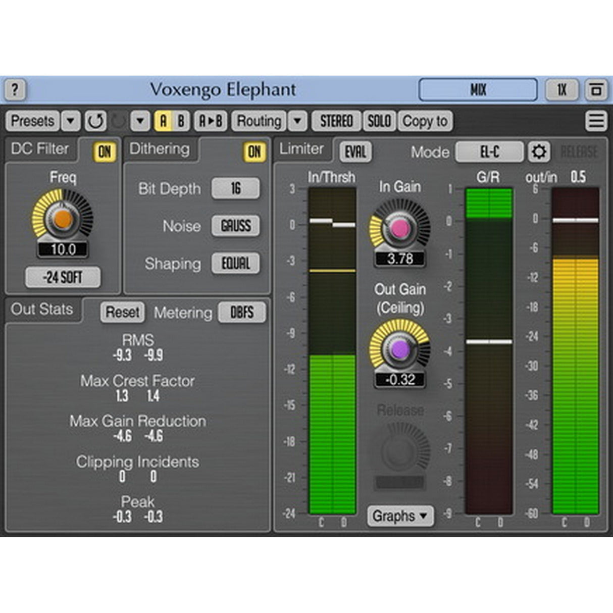 Voxengo Elephant Elephant Mastering Limiter VST Plug-In for EDIUS