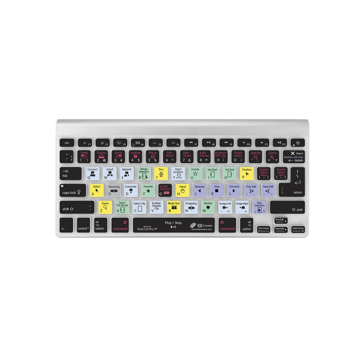 KB Covers FCPX-M-CC-2 Final Cut Pro X Keyboard Cover for MacBook/Air 13/Pro 2008+/Retina and Wireless (Used)
