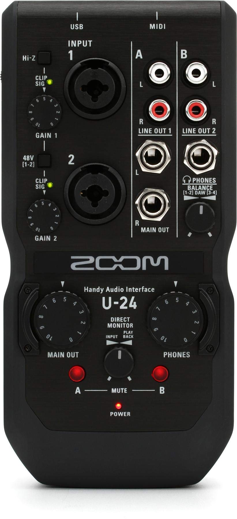 Zoom U-24 Compact 2 In 4 Out Handy Audio Interface
