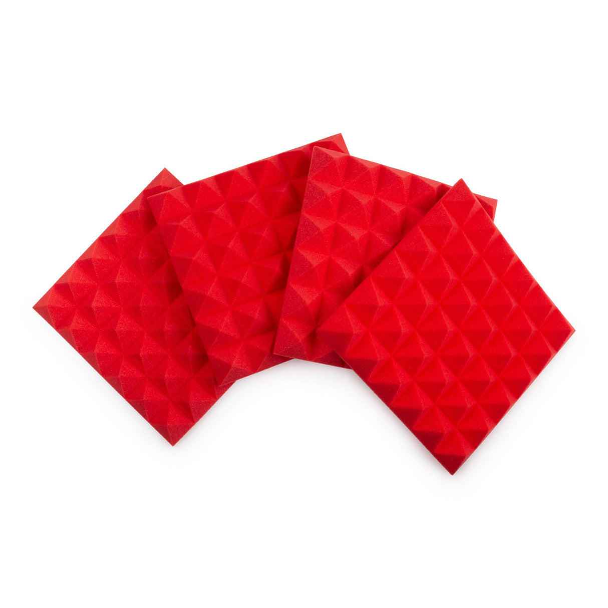 Gator GFW-ACPNL1212PRED-4PK 12 x 12-Inch Acoustic Pyramid Panel Red 4-Pack