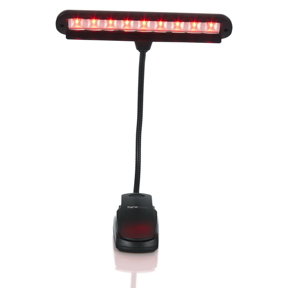 Gator Cases GFWMUSLEDR Frameworks Clip-On Red LED Music Lamp with Adjustable Neck
