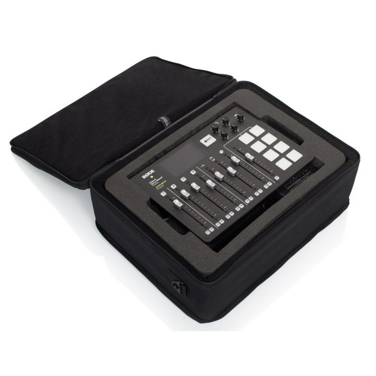 Gator GL-RODECASTER2 Custom Foam-Cut Lightweight Case for RODECaster Pro Podcast Mixer and Two Microphones