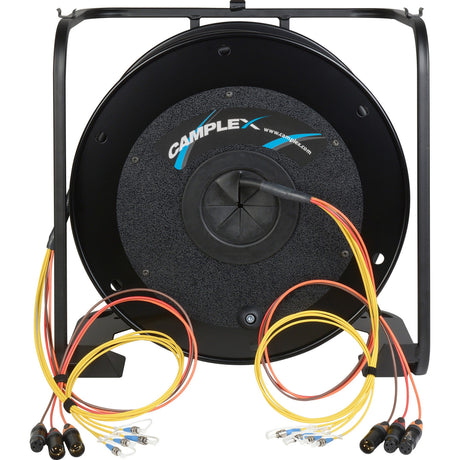 Camplex HF-ENG4ST-0500 4-Channel ST Singlemode Fiber and 3-Channel XLR Audio ENG Tactical Hybrid Reel 500 Foot