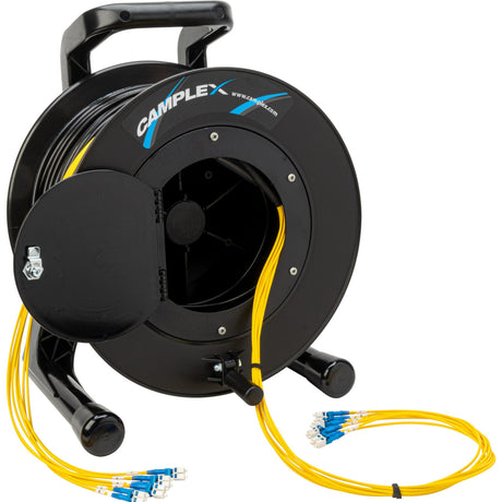 Camplex 8-Channel LC Single Mode Fiber Optic Tactical Snake Reel 500 Foot