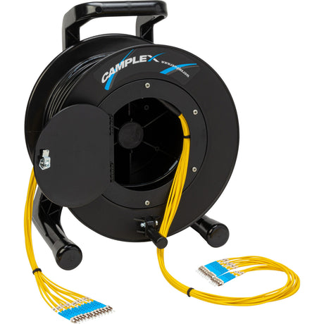 Camplex 12-Channel ST Single Mode Fiber Optic Tactical Snake Reel 500 Foot