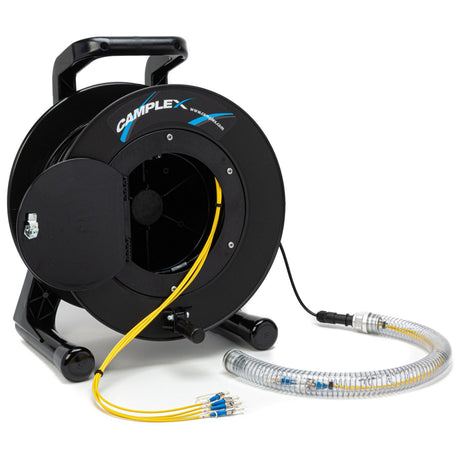 Camplex 4-Channel ST Single Mode Fiber Optic Tactical Snake Reel 1000 Foot