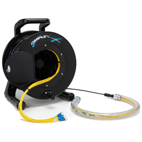 Camplex 12-Channel LC Single Mode Fiber Optic Tactical Snake Reel 500 Foot