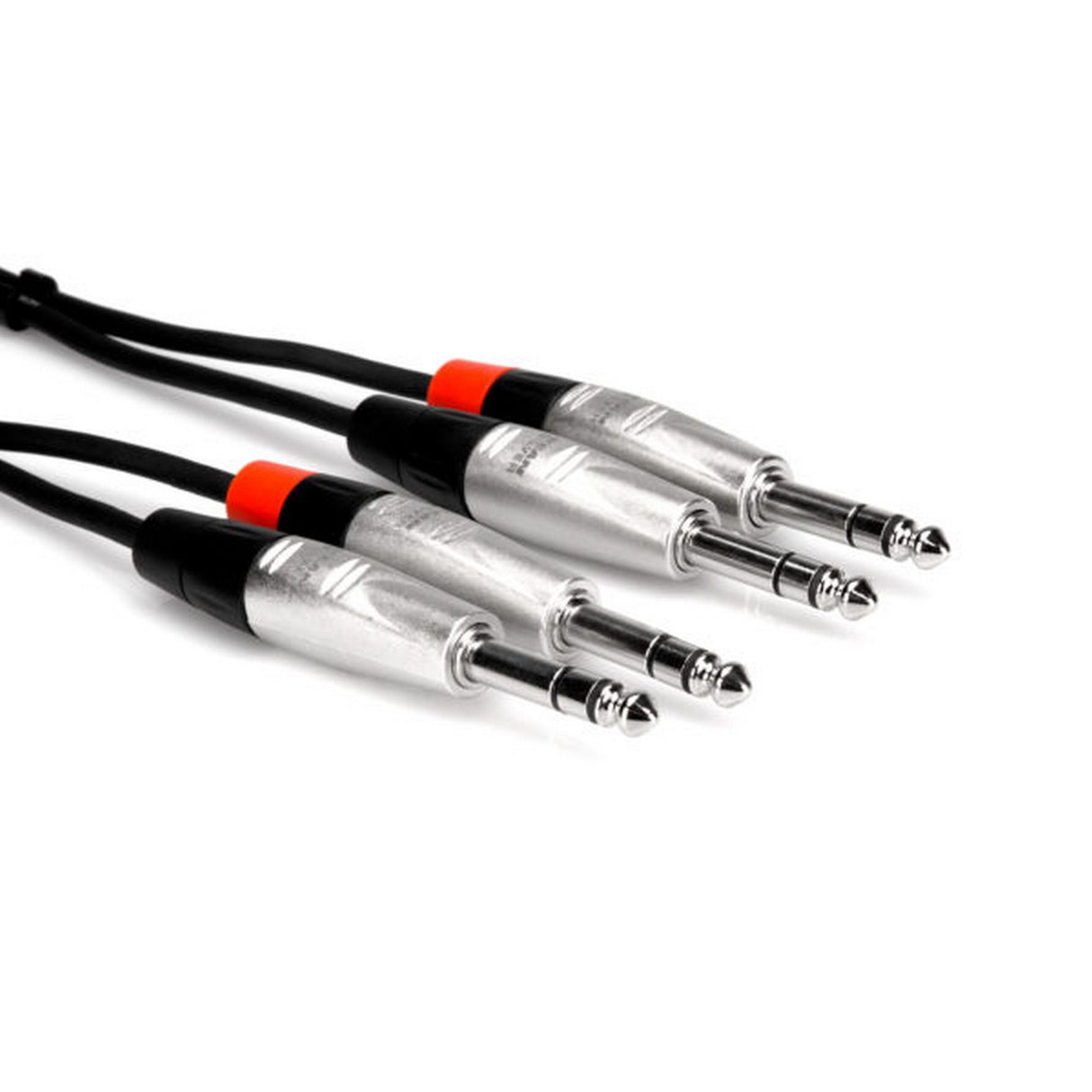 Hosa HSS-001.5X2 Dual REAN 1/4-Inch TRS to 1/4-Inch TRS Pro Stereo interconnect Cable 1.5-Feet
