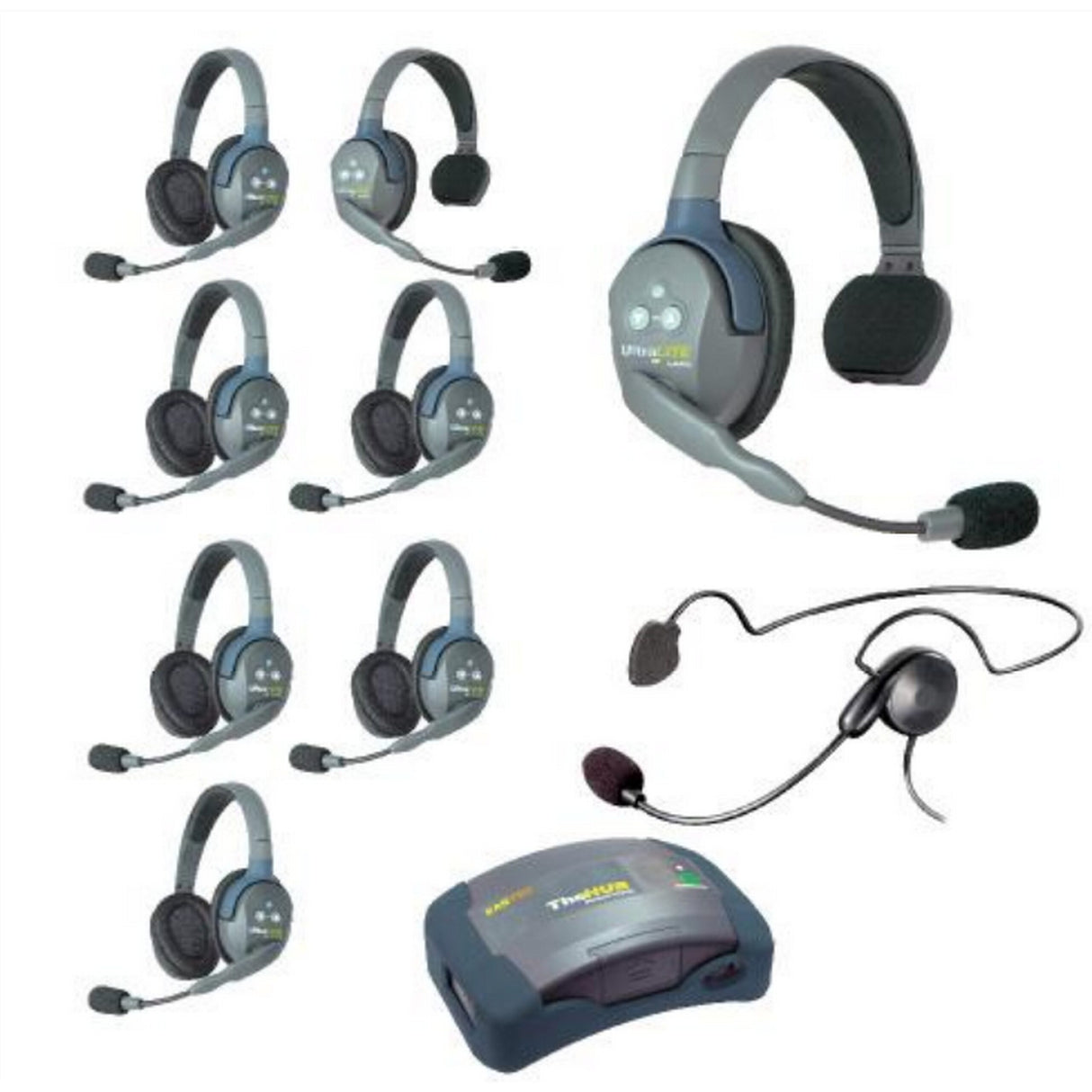 Eartec HUB926CYB UltraLITE and HUB 9 Person Headset System with 2 ULSR 6 ULDR 1 Cyber