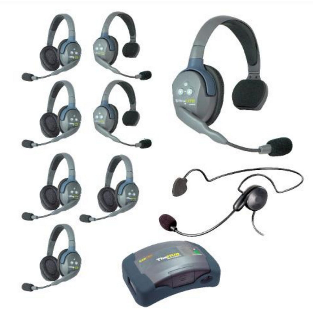 Eartec HUB935CYB UltraLITE and HUB 9 Person Headset System with 3 ULSR 5 ULDR 1 Cyber
