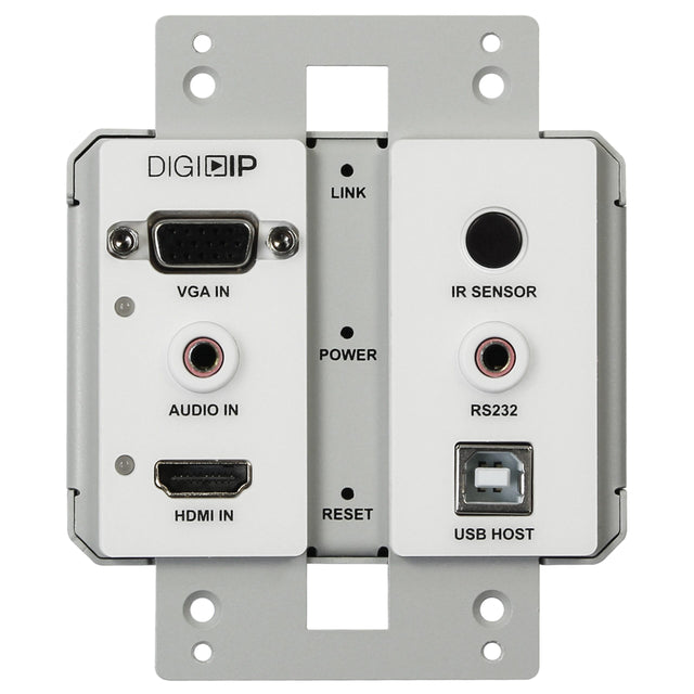 DigitaLinx IP IPEX5001-WP-W 5000 Series AV Over IP HDMI/VGA Auto Switching Wall Plate Encoder