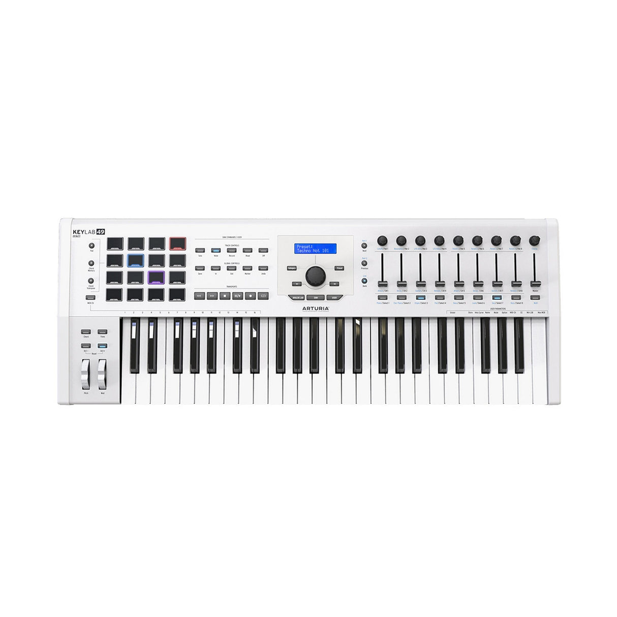 Arturia KeyLab MkII 49 Key MIDI Keyboard Controller, White (Used)