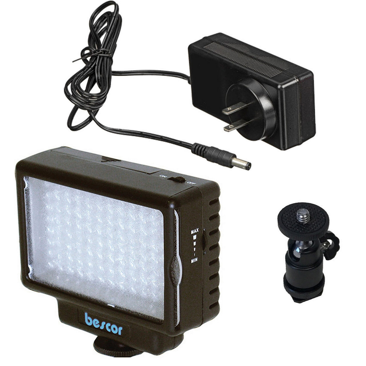 Bescor LED-70MA LED70 Ball Mount and AC Adapter Kit