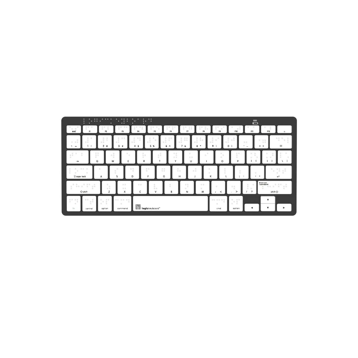 Logickeyboard LKB-BRAILLE-BTON-US Braille Bluetooth MAC Keyboard, US English