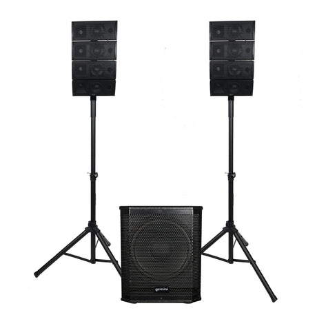 Gemini LRX-448 Portable Line Array Speaker with 12-Inch Subwoofer