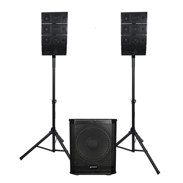 Gemini LRX-448 Portable Line Array Speaker with 12-Inch Subwoofer