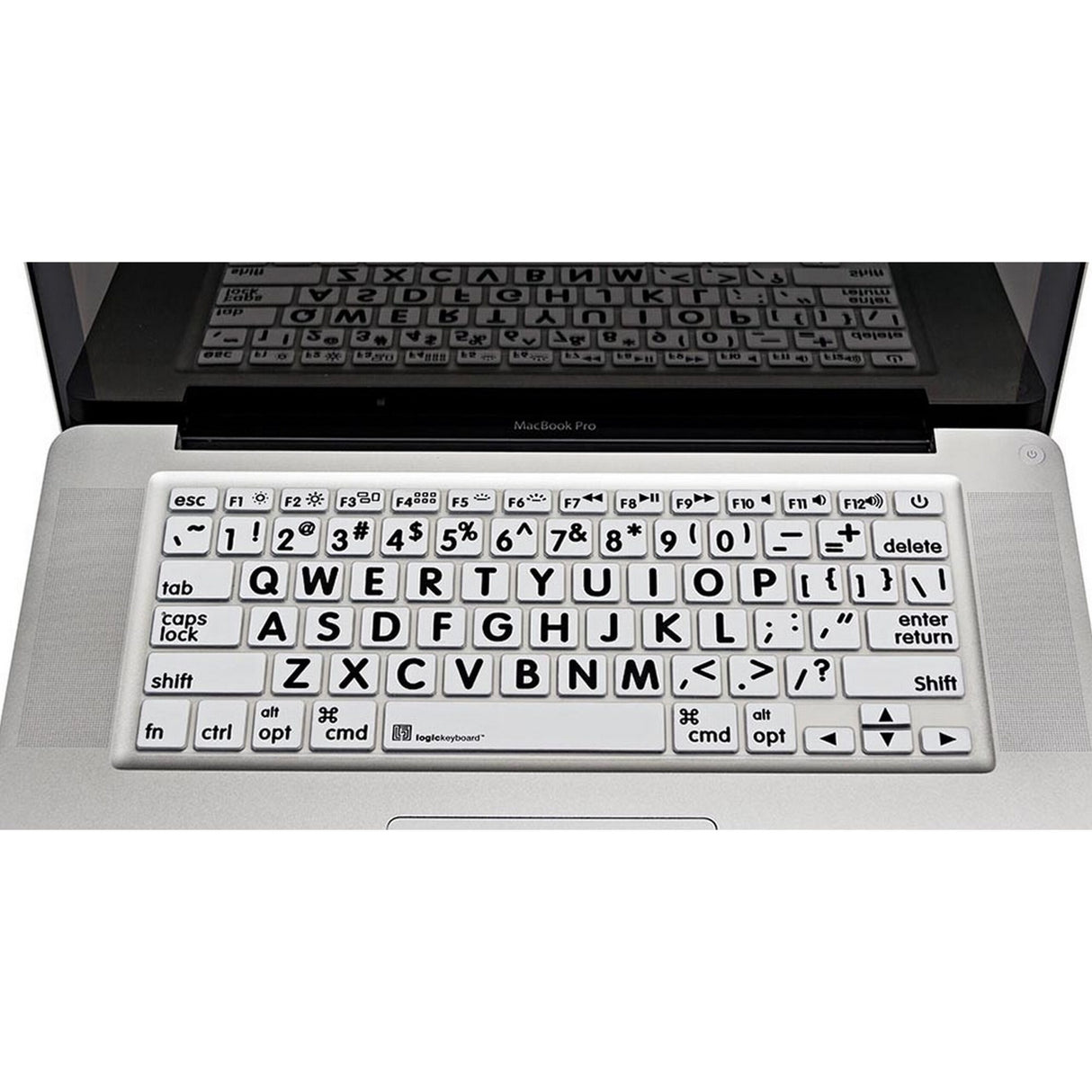 Logickeyboard LS-LPRNTBW-MBUC-US LargePrint Black on White Before 2016 MacBook Pro Keyboard Cover, US