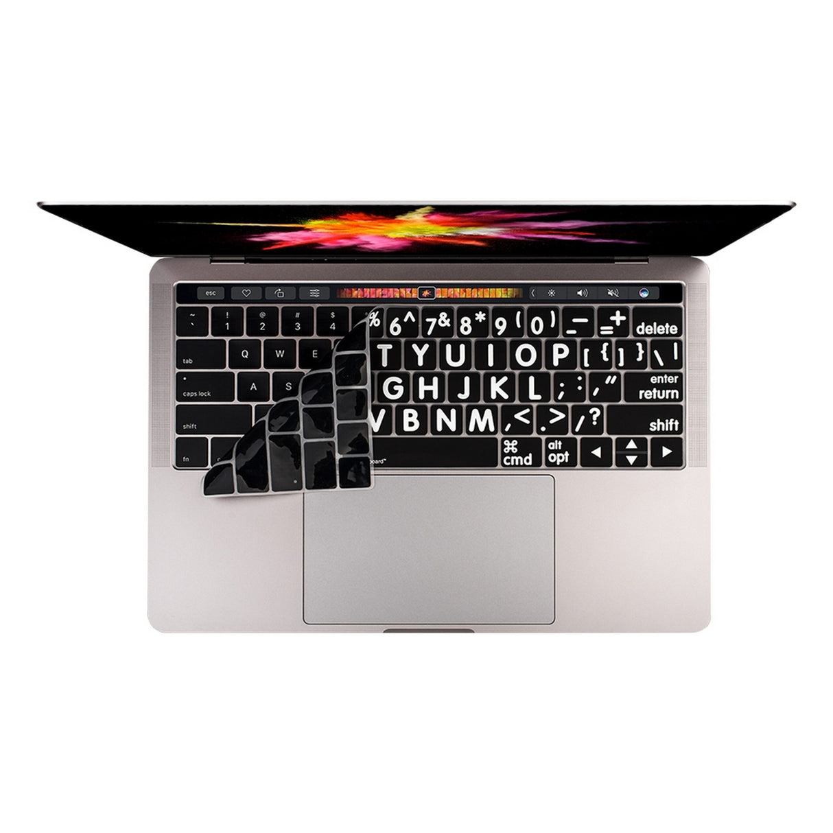Logickeyboard LS-LPRNTWB-MBP16-US LargePrint White on Black MacBook Pro 2016 Keyboard Cover, US