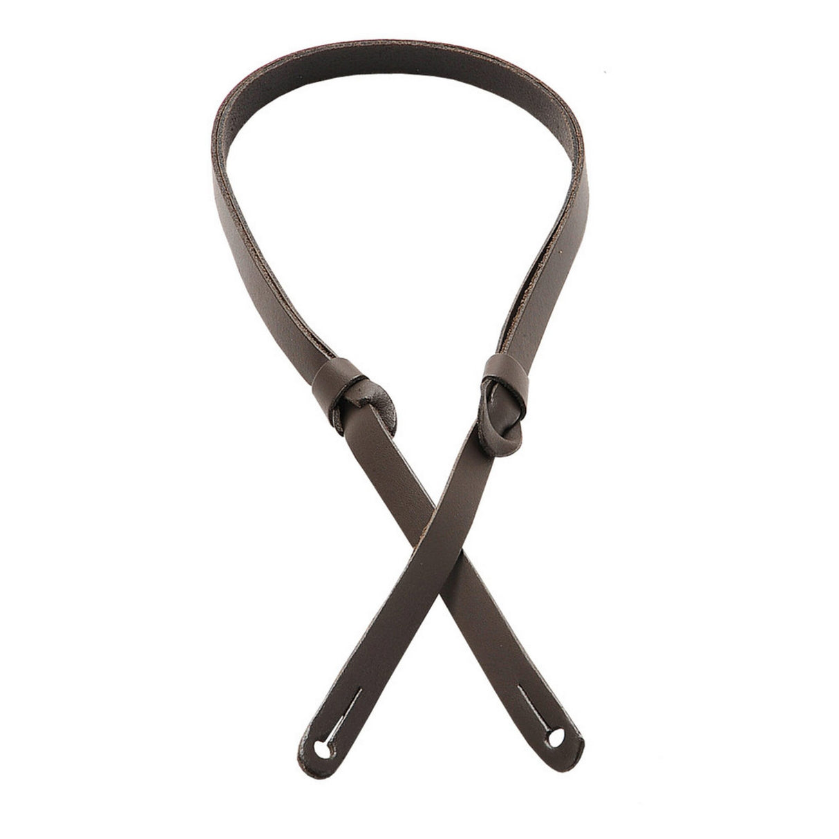 Levy’s 1/2-Inch Wide Dark-brn Veg-tan Leather Mandolin Strap - accessories