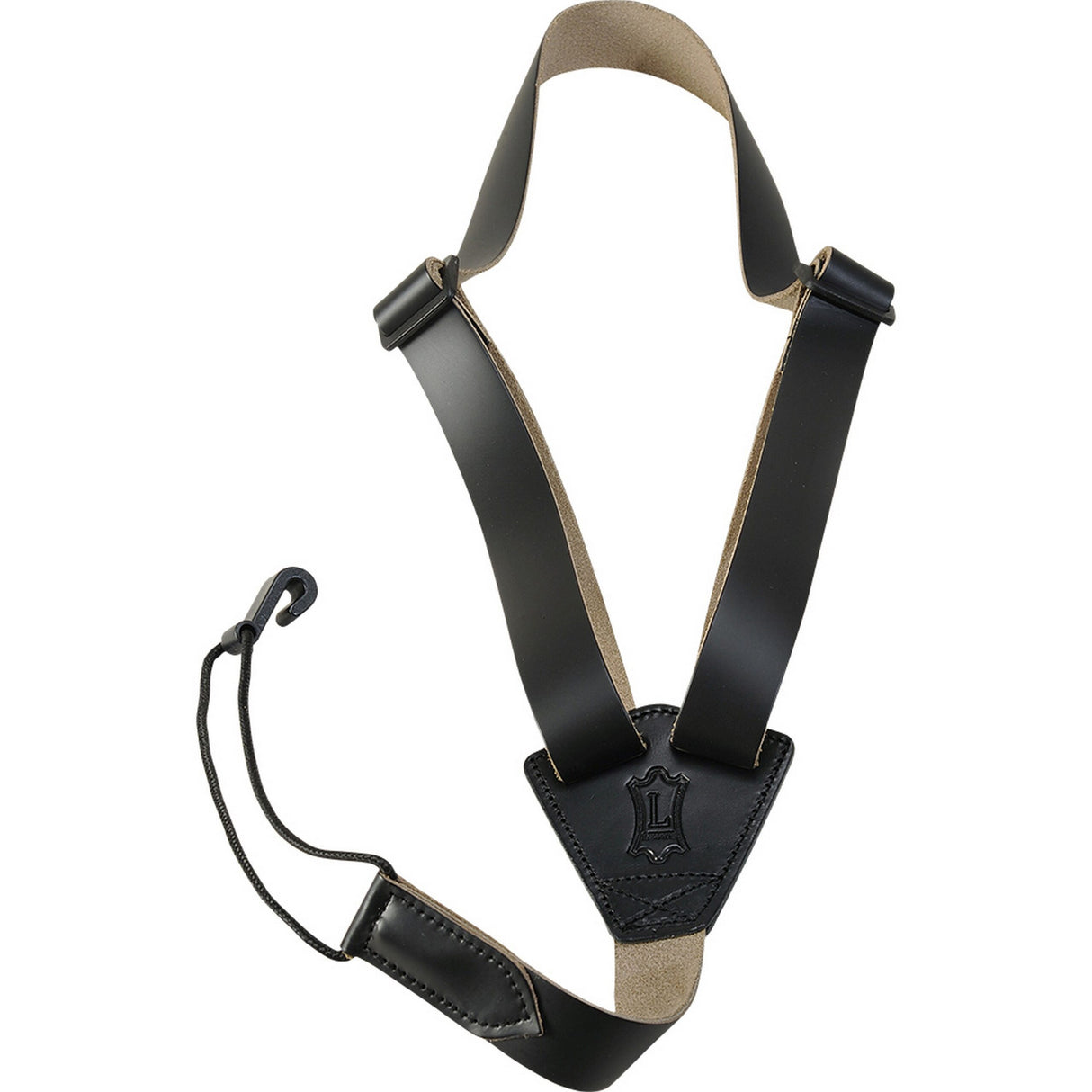 Levy’s 1-Inch Wide Black Genuine Leather Classical/ukulele Strap - accessories