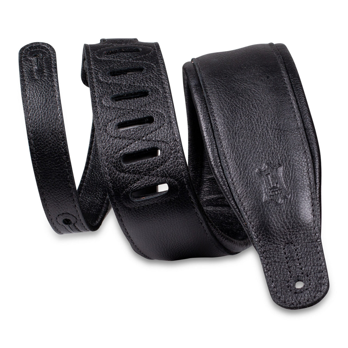 Levy’s 3 Inch Black Garment Leather Guitar Strap - accessories