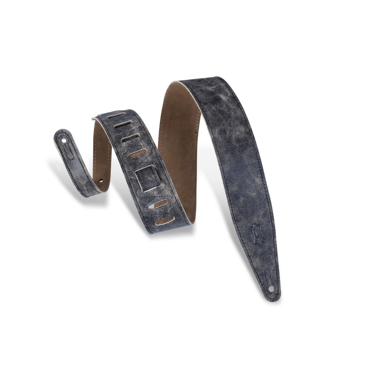 Levy’s 2 1/2-Inch Wide Black Chrome Tan Guitar Strap - accessories