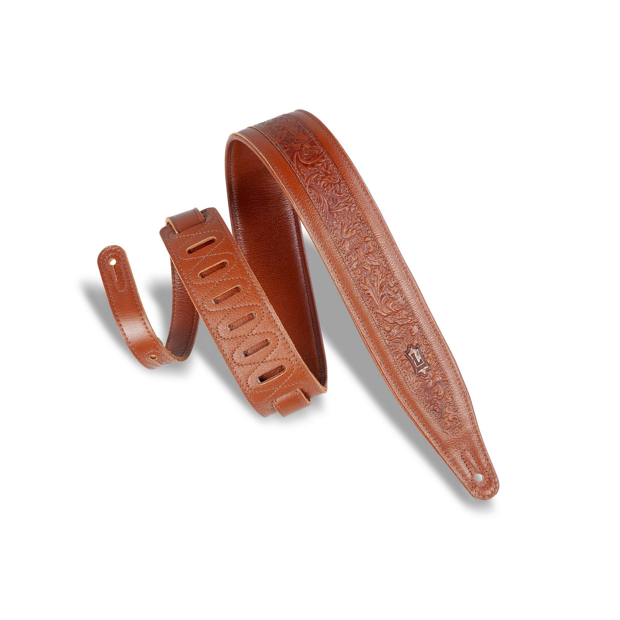 Levy’s 2 1/2-Inch Wide Tan Garment Leather Guitar Strap - accessories