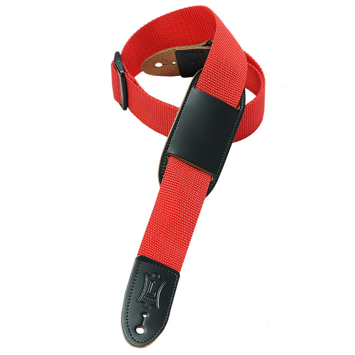 Levy’s 1 1/2-Inch Wide Red Poly Youth Guitar/Ukulele Strap - accessories