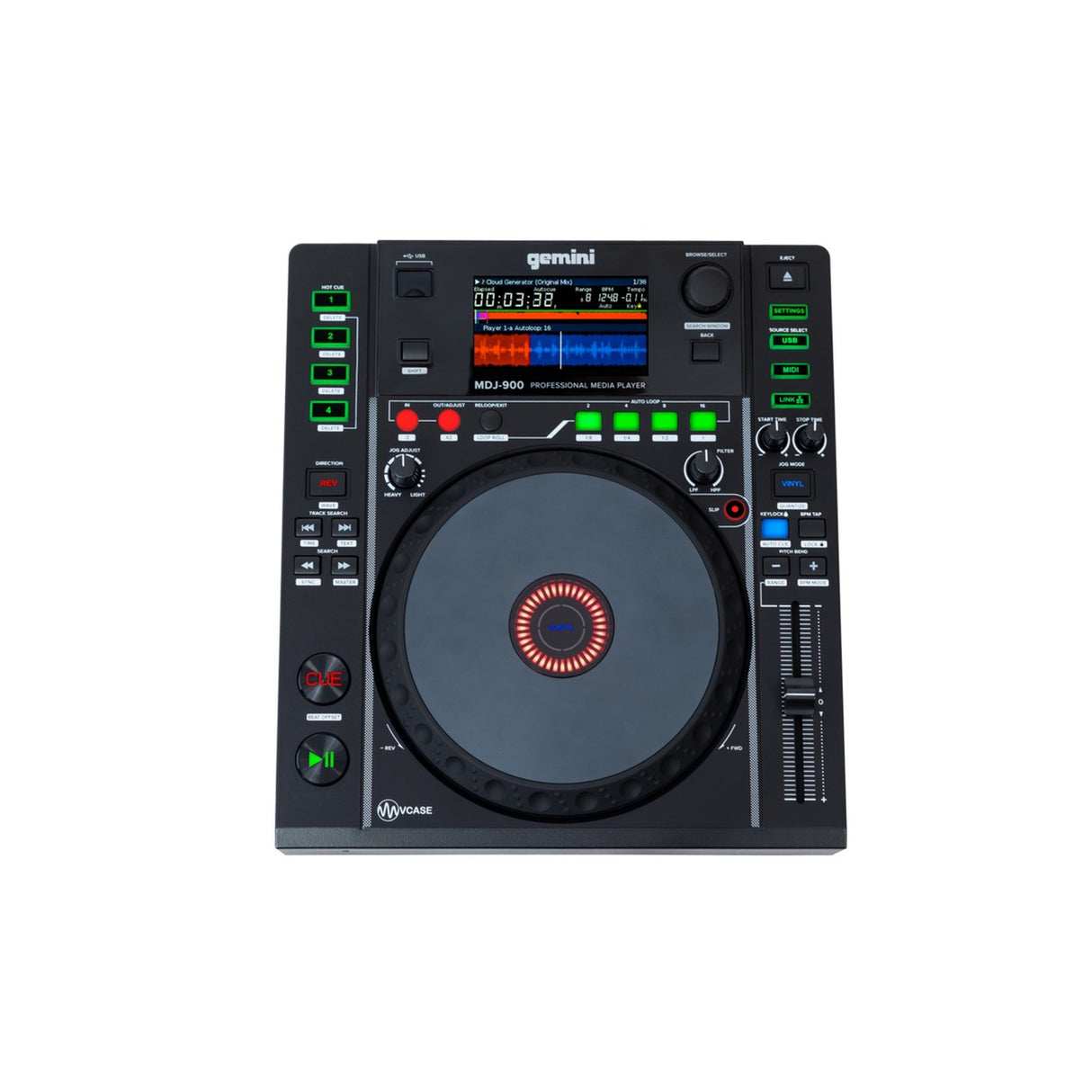 Gemini MDJ-900 CD/USB Media Player and MIDI Controller