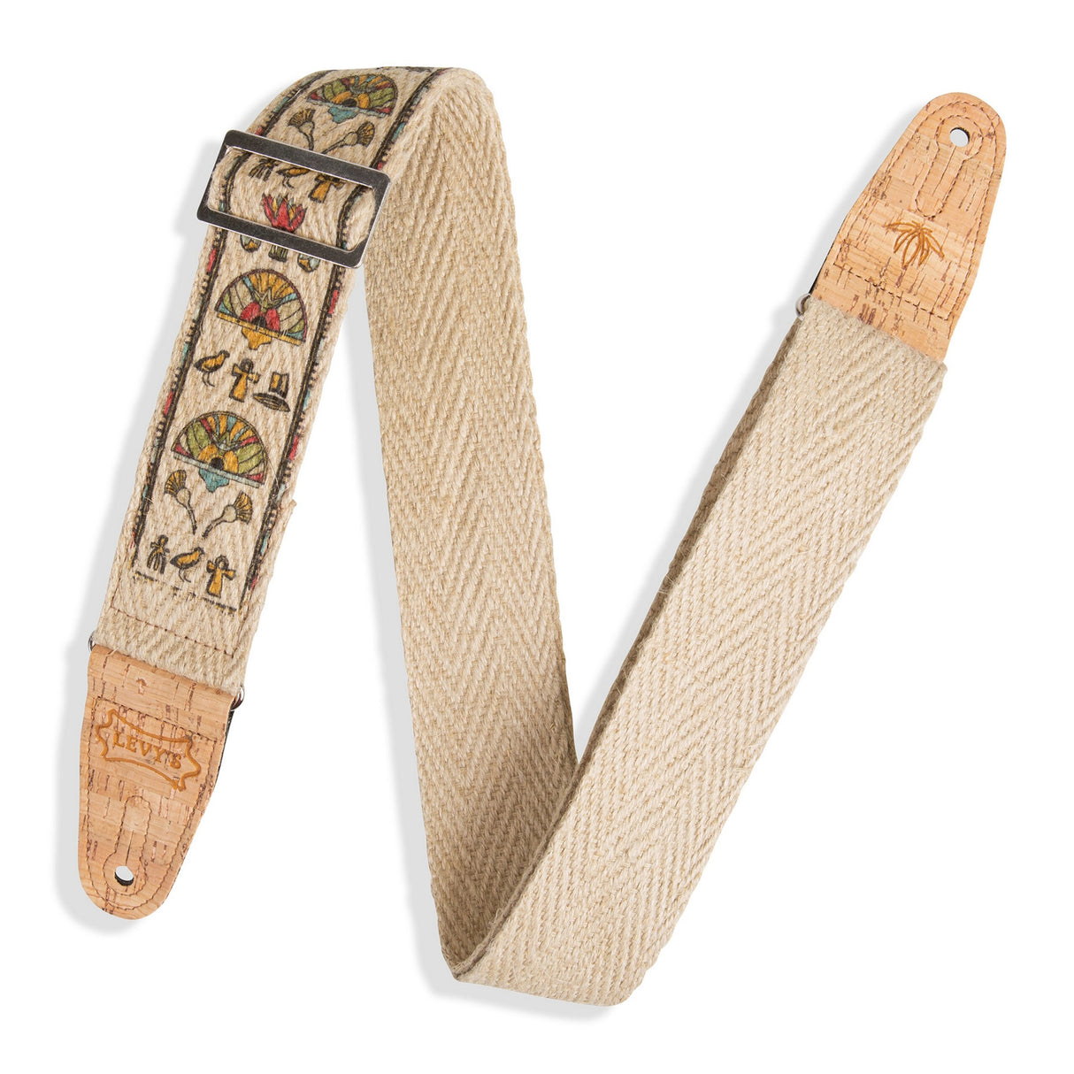 Levy’s Egyptian Hemp Guitar Strap Natural Multi - accessories