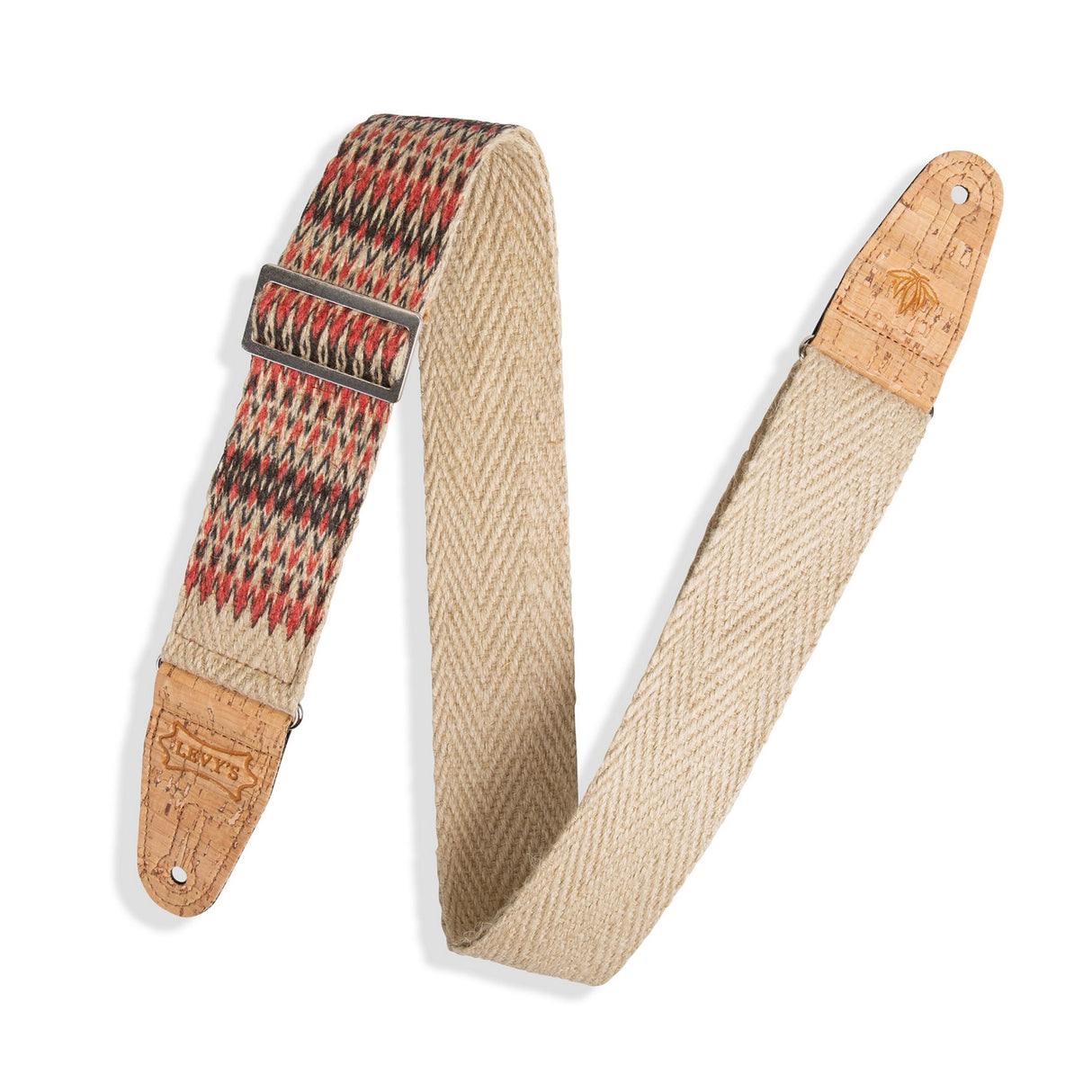 Levyās Towers Hemp Guitar Strap Natural Multi - accessories