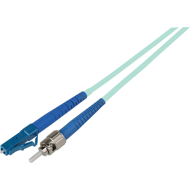 Camplex 1-Meter 50/125 Fiber Optic Patch Cable Multimode Simplex ST to LC 10-Gig Aqua